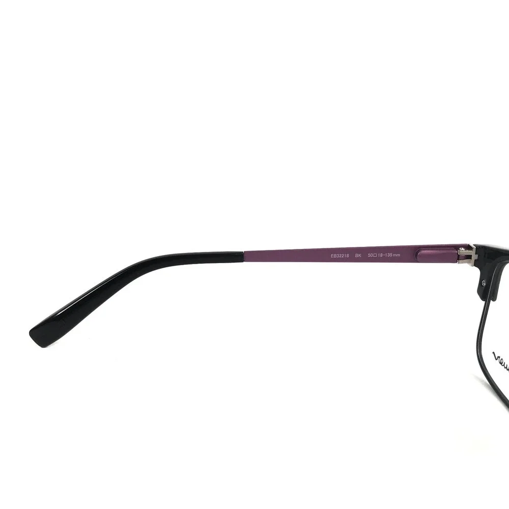 Eddie Bauer Eyeglasses Frames EB32218 BK Black Purple Cat Eye Full Rim 50-18-135